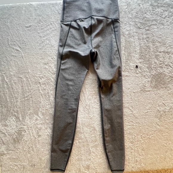 Under Armour Women's Gray HeatGear High Rise Compression Athletic Leggings - Picture 3 of 8